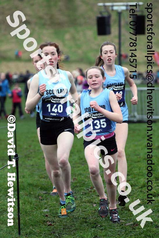 Girls under-15 Inter-District, 2017 Great Edinburgh Cross Country. Photo: David T. Hewitson/Sports for All PIcs